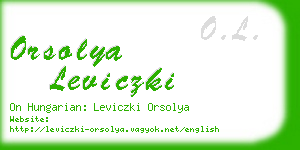 orsolya leviczki business card